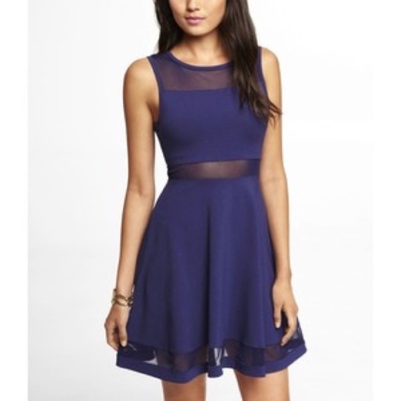 Express skater dress with mesh cutouts - Picture 1 of 2